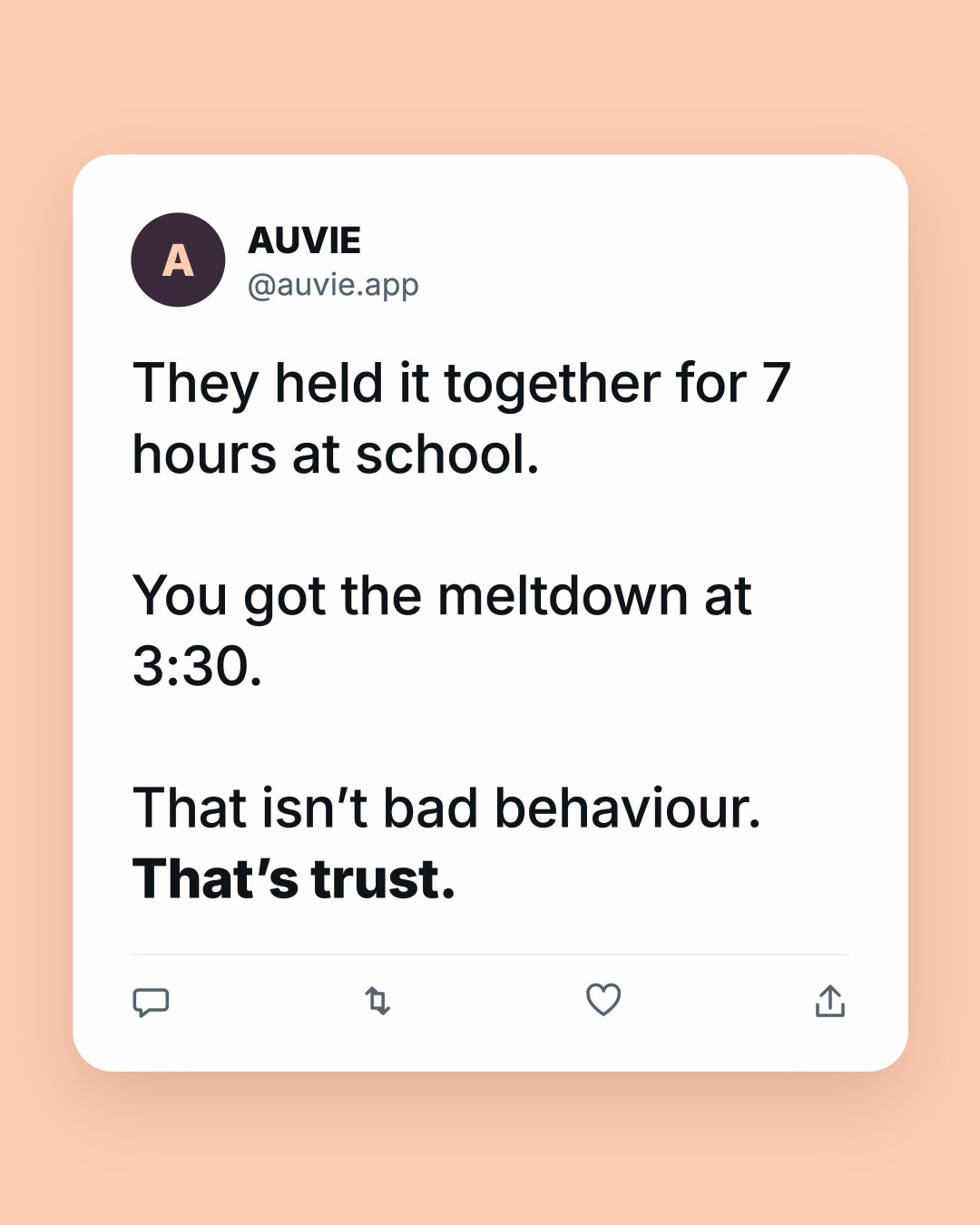 AUVIE — That’s trust