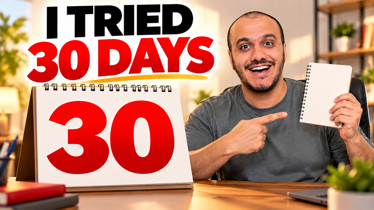 I Tried 30 Days — thumbnail design