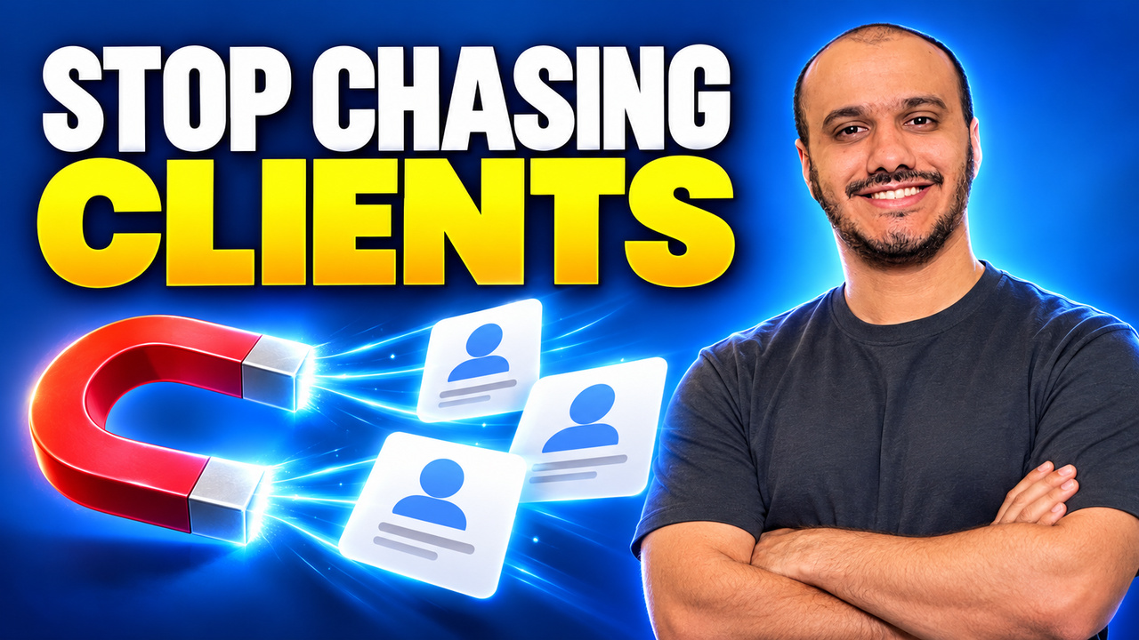 Stop Chasing Clients — thumbnail design